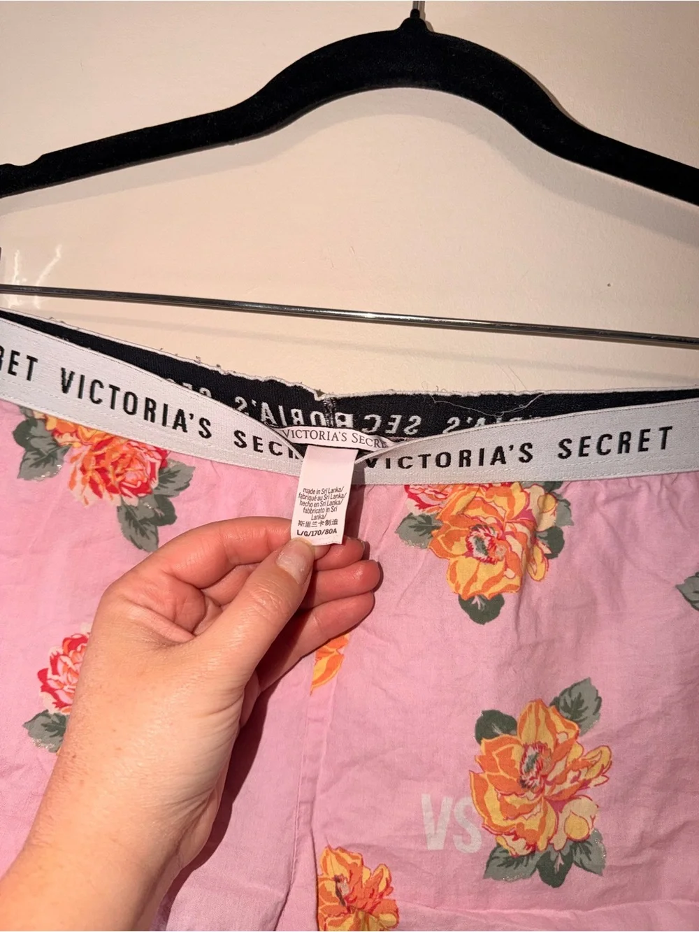 Victoria's Secret Pink Floral Lace-Trim Lounge Shorts